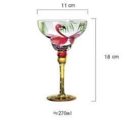 Buntes handgefertigtes Margarita-Gläser-Set – einzigartiges Trinkgeschirr für die Hausbar und Hochzeiten