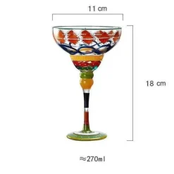 Buntes handgefertigtes Margarita-Gläser-Set – einzigartiges Trinkgeschirr für die Hausbar und Hochzeiten