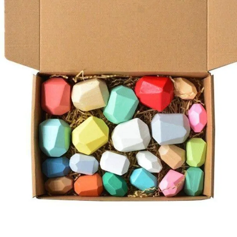 Buntes Stapelspiel aus Holz – Intelligentes Spielset für Kinder