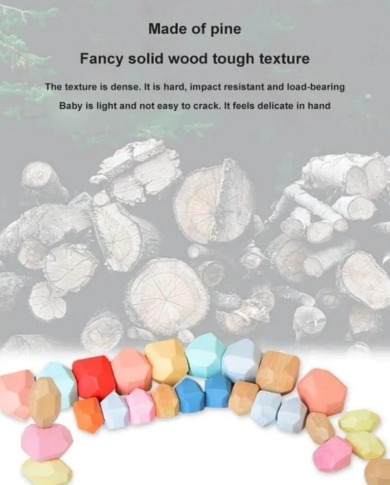 Buntes Stapelspiel aus Holz – Intelligentes Spielset für Kinder