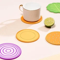 Burger-Untersetzer-Set – lustige Heimdekoration für Feinschmecker