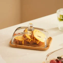 Butterdose aus Holz und Glas – Eleganter Butterbehälter für die Küche