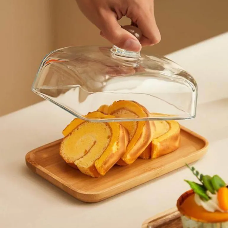 Butterdose aus Holz und Glas – Eleganter Butterbehälter für die Küche