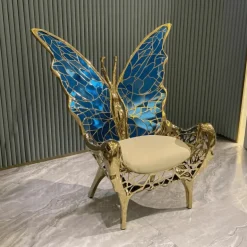Butterfly Wing European Lounge Chair - Artistic Accent Chair