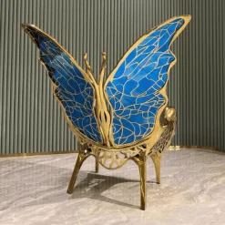 Butterfly Wing European Lounge Chair - Artistic Accent Chair
