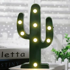 Cactus LED Night Light - Cute Decorative Lamp