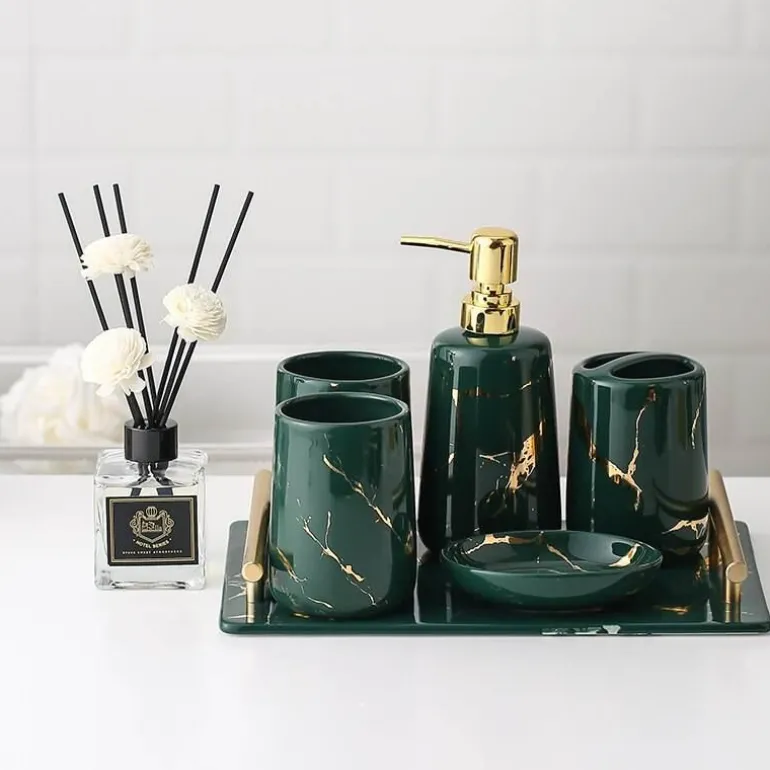 Calabria Bathroom Accessories Set - Stylish Home Décor Essentials