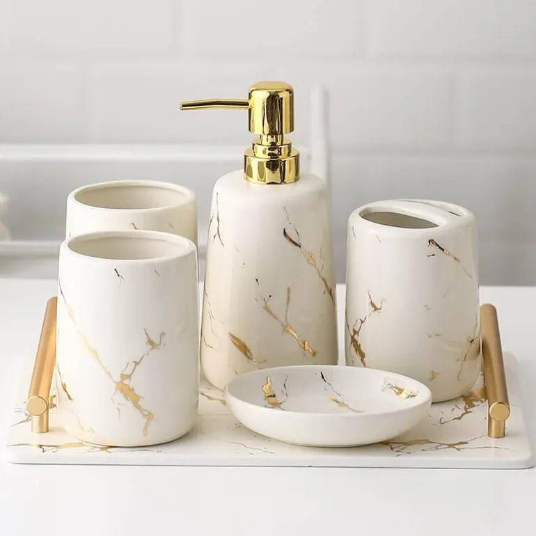Calabria Bathroom Accessories Set - Stylish Home Décor Essentials