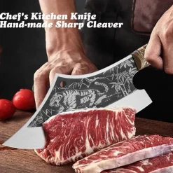 Campingmesser - Edelstahl Fighter Tiger Design