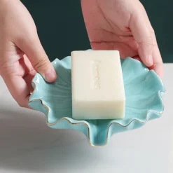 Carivelle Ceramic Decorative Dish – Gold-Edged Jewelry & Trinket Tray