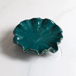 Carivelle Ceramic Decorative Dish – Gold-Edged Jewelry & Trinket Tray