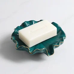 Carivelle Ceramic Decorative Dish – Gold-Edged Jewelry & Trinket Tray