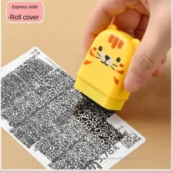 Cartoon Design Mini ID Protection Roller Stamp - Privacy Shielding Tool