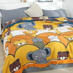 Cartoon-Katzen-Steppdecke – Sommerdecke aus 100 % Baumwolle