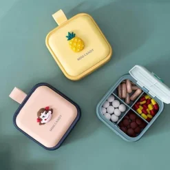 Cartoon-Pillen-Organizer – süße Medikamenten-Reisetasche