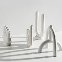 Ceranova Abstract Ceramic Candle Holder – Modern Minimalist Accent