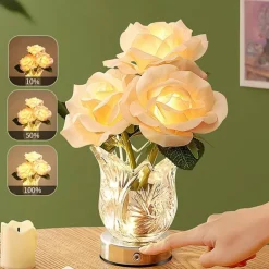 Champagner-Rosen-Nachtlampe – Elegante dekorative Leuchte