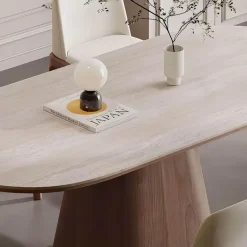 Charles Travertin Esstisch - Eleganter Natursteintisch