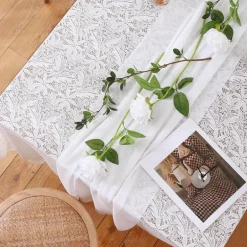 Chiffon-Tischläufer – einfarbige Hochzeitsdekoration