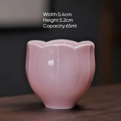 Chinesisches Kung-Fu-Teetassen-Set – Blumenkeramik, Espresso-Keramik