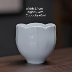 Chinesisches Kung-Fu-Teetassen-Set – Blumenkeramik, Espresso-Keramik