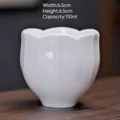 Chinesisches Kung-Fu-Teetassen-Set – Blumenkeramik, Espresso-Keramik