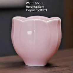 Chinesisches Kung-Fu-Teetassen-Set – Blumenkeramik, Espresso-Keramik