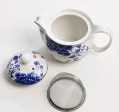 Chinesisches Teekannen-Set aus Porzellan – traditionelle blau-weiße Teekannen-Kollektion
