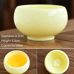 Chinesisches Teetassen-Set aus Porzellan – elegante Espressotassen aus Keramik