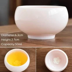 Chinesisches Teetassen-Set aus Porzellan – elegante Espressotassen aus Keramik