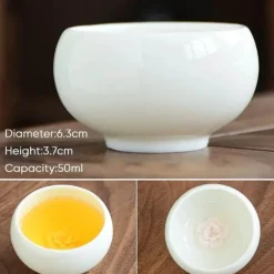 Chinesisches Teetassen-Set aus Porzellan – elegante Espressotassen aus Keramik