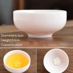 Chinesisches Teetassen-Set aus Porzellan – elegante Espressotassen aus Keramik