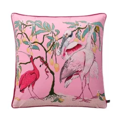 Chinoiserie Zebra Kissenbezug - Dekoratives Pfingstrosen Quastenkissen