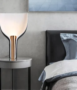 Chrome Blossom Table Lamp - Modern Floral Lighting