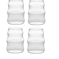 Chubby Doodle Glasbecher – 4er-Set für heiße und kalte Getränke