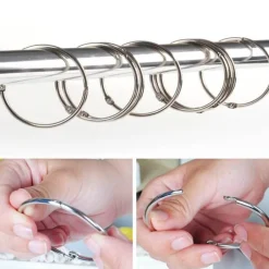 Circle Shower Curtain Hooks - Decorative Bathroom Accessories