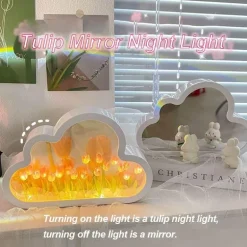 Cloud Tulip Nachtlichtspiegel - Kleine dekorative Lampe