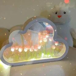 Cloud Tulip Nachtlichtspiegel - Kleine dekorative Lampe