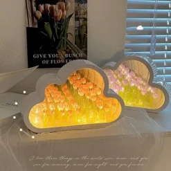 Cloud Tulip Nachtlichtspiegel - Kleine dekorative Lampe