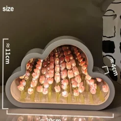 Cloud Tulip Nachtlichtspiegel - Kleine dekorative Lampe