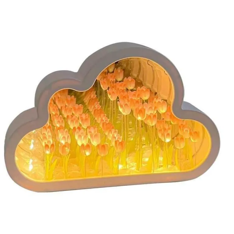 Cloud Tulip Nachtlichtspiegel - Kleine dekorative Lampe