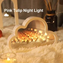Cloud Tulip Nachtlichtspiegel - Kleine dekorative Lampe
