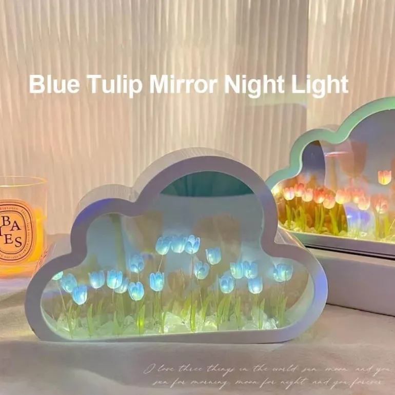 Cloud Tulip Nachtlichtspiegel - Kleine dekorative Lampe