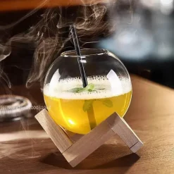 Cocktailbecher aus Mondglas mit Ständer – Kreatives Barzubehör