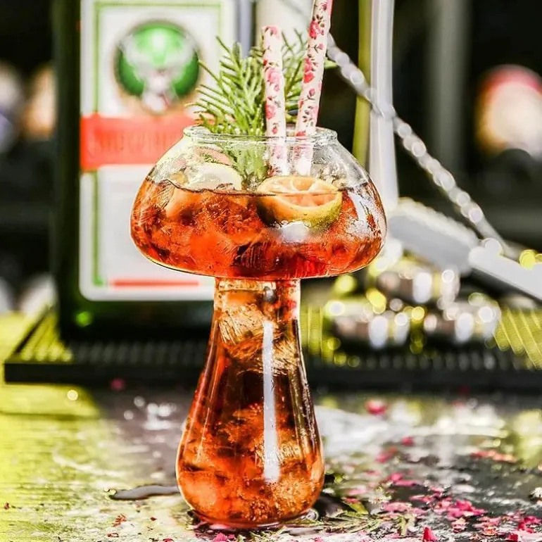 Cocktailglas im Pilz-Design – 380 ml Weinbecher für Partys und Bars