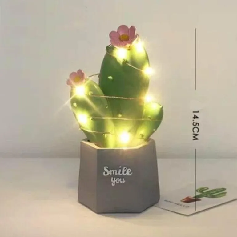 Colorful Cactus LED Night Lamp - Table Decor