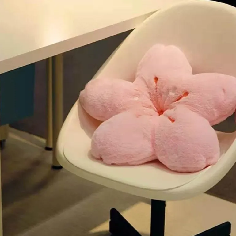 Colorful Cherry Blossom Seat Cushion Pillow - Decorative Floral Throne Pad