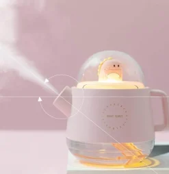 Colorful Teapot Humidifier with Night Light - USB Air Diffuser