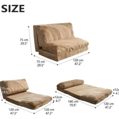 Compact Foldable Futon Sofa - Japanese Style Mattress