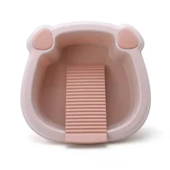 Compact Washboard Cleaner - Thick Plastic Washbasin Scrubber